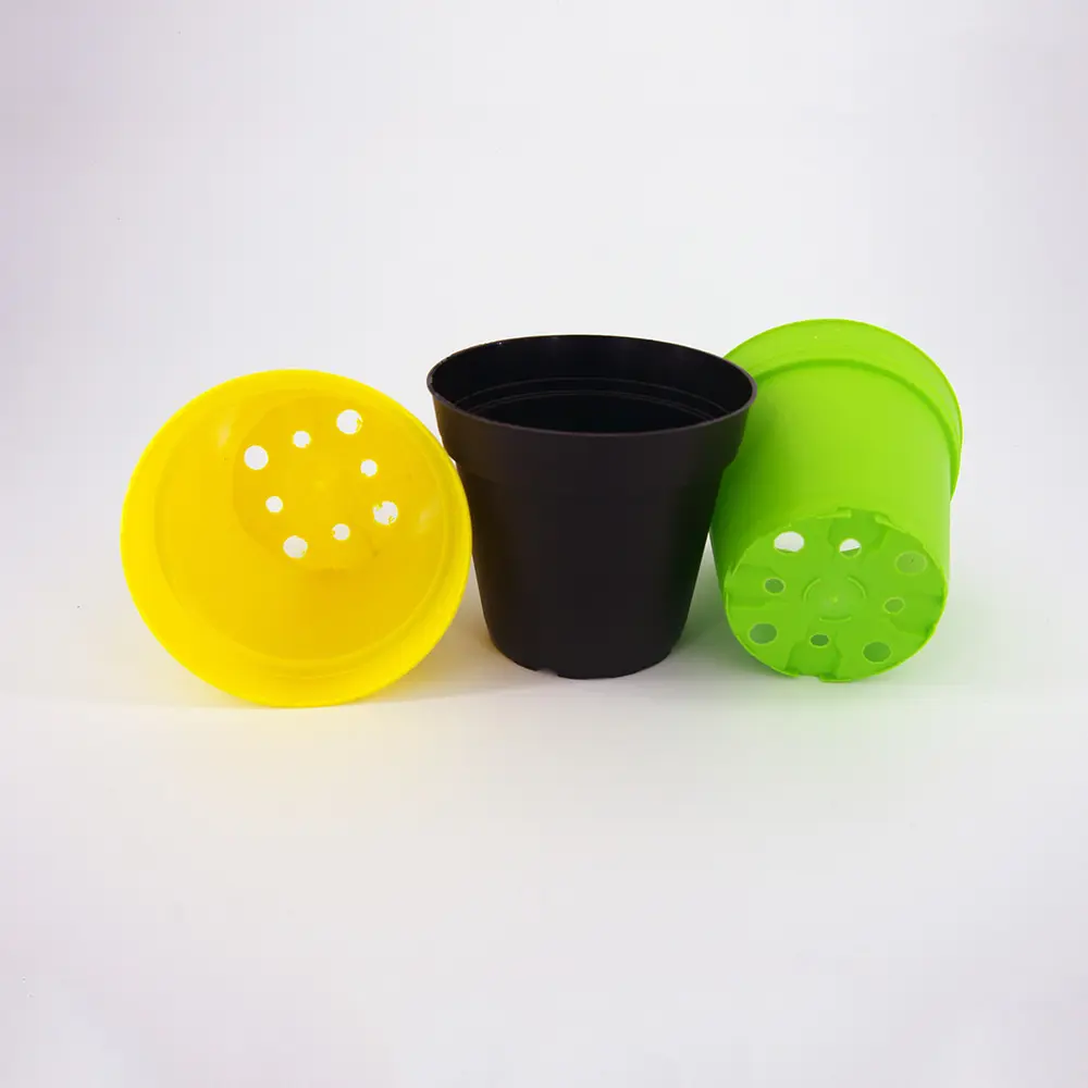 園芸植物のための最高品質の小さなカラフルな丸いプラスチック植木鉢