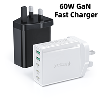 Chargeur rapide universel 60W, prise EU US UK JP, multi-ports PD QC 3 Type C 2 USB a, adaptateur mural, Cargador Rapido pour iPhone Samsung