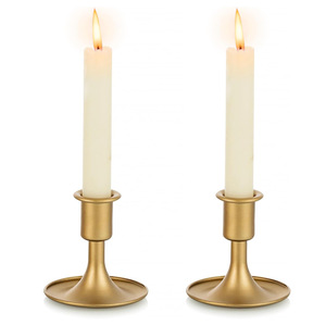 Portacandele in Ferro Stile Europeo Vintage Romantico Ornamento Decorativo per <span class=keywords><strong>Tavolo</strong></span> <span class=keywords><strong>da</strong></span> Pranzo Accessorio per Fotografia Matrimoniale - Product Image 1