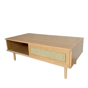 Muebles De Sala De Madera De Alta Calidad WDF, Mesa Moderna Basse Salon Meubles, Mesa De Bambú Multifuncional Para Sala De Estar