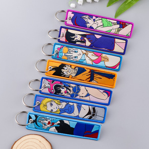 20 New Design High Quality Anime DBZ Embroidered Flight Tag Keychain for Backpack Decoration - Product Image 3