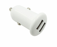 Adaptor Charger Mobil Dual USB Port 12V 24V 5V 2.1A 10.5W Tahan Api dengan Proteksi OTP/OVP Bersertifikasi CE untuk Ponsel