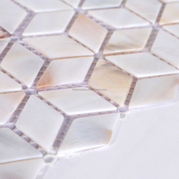 Carrelage mosaïque 3d en coquillage de couleur naturelle, mère de la perle, mur d'intérieur