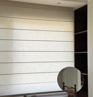 Stores romains motorisés en lin naturel tissé de haute qualité, filtrant la lumière, pour fenêtres intérieures, maison et bureau – Meilleures ventes