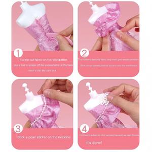 2025 New Girl's Birthday Gift Children's Clothing Design DIY <b>Handmade</b> Fabric Material Kit <b>Doll</b> Educational Toy Creative. - Product Image 3