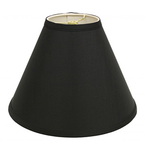 HMS 15 \ "coretto nero profondo cono inclinato senza paralume Shantung eleganti coperture e tonalità di lampada Jet Black - Product Image 1