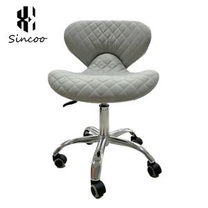 Nail Pedicure Technician Chair Glass Wheels <b>Height</b> <b>Adjustable</b> 360 Degree Swivel Spa Foot Salon Furniture <b>Stool</b> - Product Image 3
