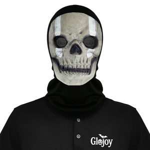 Masque de crâne en latex intégral, masque d'horreur effrayant pour Halloween, cosplay, couvre-tête pour adultes unisexe - Product Image 1