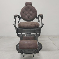 Chaise de barbier vintage, salon de beauté, chaise de barbier rétro avec pompe hydraulique, capacité de poids de 450 livres
