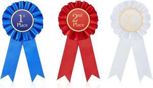 Wholesale Custom Logo Printed Satin <strong>Horse</strong> Award Ribbon <strong>Rosettes</strong> Honorable Awards Badge Ribbon - Product Image 3