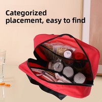 Trousse de Premiers Secours Portable en Toile avec Fermeture Éclair pour Voyage en Plein Air, Sac Médical de Voyage Vide, Kit d'Urgence Infirmier