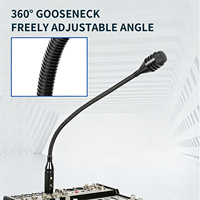 Microphone Col de Cygne Externe GAM-DJ2 pour DJ Scène Cardioïde XLR Métal 360° °   Micro filaire pour connexion au mixeur