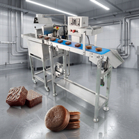 Enrobeuse à chocolat automatique haute performance, petite machine commerciale pour enrober le chocolat destinée aux boulangeries