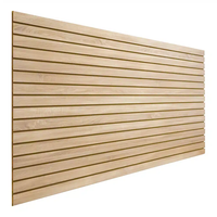Placage de film de mélamine/PVC panneau de Slatwall MDF panneau de rainure panneau mural pour l'affichage