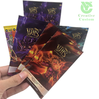 Sachets en plastique personnalisés, emballages en feuille d'aluminium, cartes, emballages imprimés colorés en aluminium pour cartes à collectionner