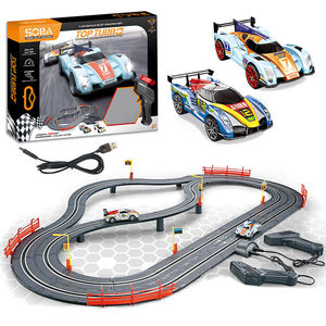 A49-12 Mini voitures électriques en plastique à fente, échelle 1:43, ensembles de pistes de <span class=keywords><strong>course</strong></span> à construire soi-même, <span class=keywords><strong>jouets</strong></span> éducatifs pour enfants - Product Image 6
