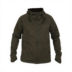 Veste de chasse d'hiver pour homme de haute qualité en toile 100% coton avec fermeture éclair personnalisée, respirante et à col montant - Product Image 1