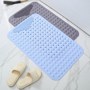 Alfombrilla de Ducha Cuadrada Antideslizante con Diseño de Montaña, Alfombrilla de Baño Suave de PVC con Ventosas y Nodos de Masaje para Ducha y Bañera - Product Image 3