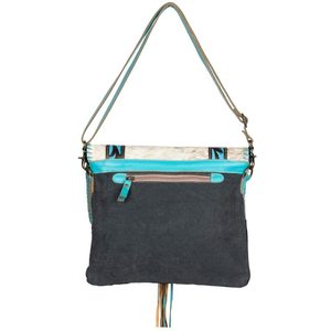 กระเป๋าสะพายพาดลำตัวหนังวัวแท้สำหรับสตรีสไตล์วินเทจทำมือมีซิปผ้าใบทำมือใส่ได้ทุกวันทำด้วยมือ - Product Image 2