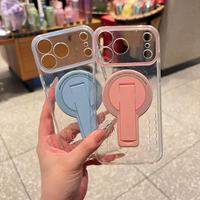 Nouvel étui pour iPhone 16 Pro 15 Pro avec support à paillettes et design magnétique anti-chute