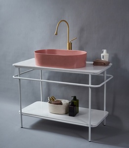 <span class=keywords><strong>Lavabo</strong></span> da <span class=keywords><strong>Bagno</strong></span> per Hotel in Superficie Solida Naturale di Grande Dimensione Forma Ovale Viola - Product Image 2