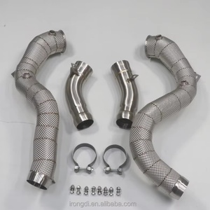 Exhaust Downpipe for Mercedes-Benz GLC63 GLC63S AMG 4.0T OEM Stainless Steel Straight Downpipe with Heat Shield (2007-2016) - Product Image 2