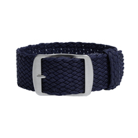 Bracelet de montre en nylon tressé avec LOGO personnalisé 22mm 24mm Bracelets de montre en perlon bleu Bracelet de montre en perlon avec boucle à 304