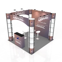 Stand d'exposition modulaire personnalisé en aluminium en spirale pour foire commerciale