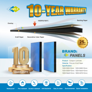 Pannello Laminato Compatto Fenolico Ignifugo e Idrorepellente per Pareti <span class=keywords><strong>Decorative</strong></span> Effetto Legno Divisori per Bagni e Toilette per Hotel - Product Image 5