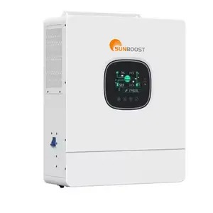 SUNBOOST 120V分相48V 5KW 10KW 30KW并联混合离网交流MPPT串太阳能逆变器发电机，用于离网系统