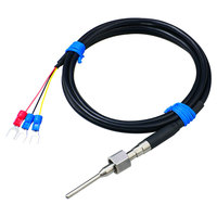 Sonde de température à thermocouple de type K/Pt100 avec tube à diamètre variable et filetage mobile M10 * 1