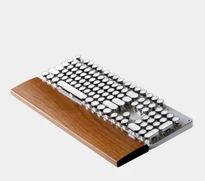 थोक लकड़ी अखरोट यांत्रिक कीबोर्ड धारक यांत्रिक ठोस लकड़ी कलाई धारक हथेली धारक