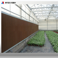 Système de ventilation et de refroidissement pour serres d'élevage, rideau mural évaporatif en papier personnalisé et ensemble de ventilateurs d'extraction
