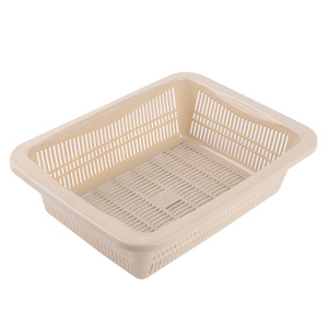 Cesta de drenaje rectangular hueca de plástico para frutas y verduras, para fregadero de cocina, reutilizable, cuadrada, multicolor - Product Image 5
