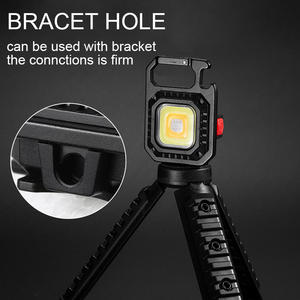 RTS Portable Rechargeable COB LED Pocket Mini KeyLight Car Repair <strong>Flashlight</strong> <strong>With</strong> Folding <strong>Bracket</strong> Bottle Opener Work Light - Product Image 5