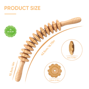Vente en gros 16.7 pouces Maderotherapy Taille en bois Cuisse Rouleau Outil <span class=keywords><strong>Anti</strong></span>-<span class=keywords><strong>Cellulite</strong></span> <span class=keywords><strong>Massage</strong></span> Masseur Facial Application du Corps - Product Image 6