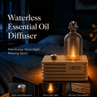 Fabricant de diffuseurs nébulisants OEM ODM OBM, diffuseur d'arômes d'huiles essentielles sans eau en verre et bois naturel fait main