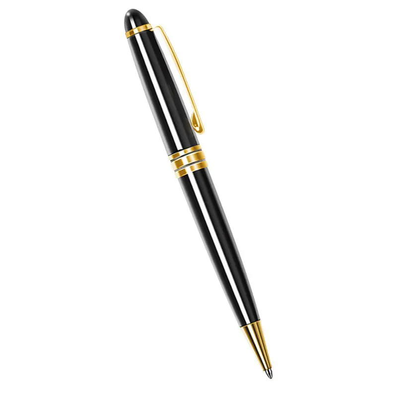 High Quality Business Branded Metal Pen With Custom Logo Printed Executive Manufacturer Twist Steel Black Ball Writing Luxury