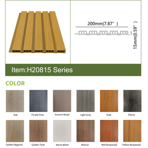 Panneaux de clôture 3D en PVC enduit ASA WPC imperméables pour jardin, revêtement mural extérieur pour maisons avec couverture supérieure et latérale - Product Image 5