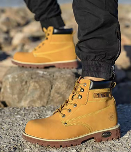 Botas de trabajo resistentes al desgaste para obras de construcción, ropa de trabajo, zapatos deportivos impermeables y antideslizantes para senderismo para hombres - Product Image 6