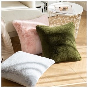 Funda de cojín de piel sintética, venta directa de fábrica, funda de almohada de pelo de conejo de piel sintética, sofá para el hogar, fundas de almohada suaves y cálidas, novedad - Product Image 3