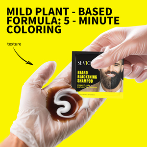 Bán buôn Mens râu nhuộm 15ml mặt râu chăm sóc nhanh grey bảo hiểm thẫm màu đen râu màu nhuộm dầu gội đầu - Product Image 4