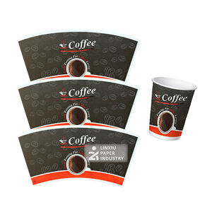 Ventilador de vasos de papel revestido de PE Kraft <span class=keywords><strong>blanco</strong></span> de grado alimenticio personalizado para tazas de café de tamaños Espresso Latte <span class=keywords><strong>Mocha</strong></span> 500ml 700ml - Product Image 6