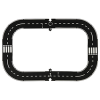 Ensemble de rails de train jouet - PVC flexible, à assembler soi-même, non toxique, extensible et portable, ensemble de jeu ferroviaire pour enfants