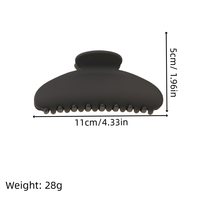 Vente en gros de pinces à cheveux en plastique PC de 11 cm, accessoires de cheveux pour femmes, tendance et simples, pinces à cheveux de couleur unie, logo personnalisé