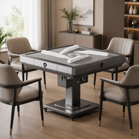 Nouvelle table de mahjong pliable intelligente de style montagnes russes, table de jeu d'échecs et de cartes, table de salle à manger à usage double pour la maison