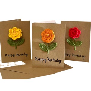 Tarjetas de Felicitación de Crochet - Kits de Materiales DIY para Tarjetas de Cumpleaños, Rosas y Bodas |   Producto transfronterizo para los más vendidos - Product Image 5
