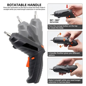 Rechargeable Lithium Battery LED Light <b>DIY</b> Electric Screwdriver <b>Kit</b> 46-Piece Bits 3.6-4.2V Voltage 2N.M Torque Portable - Product Image 4