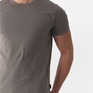 Camiseta de Manga Corta para Hombre, Color Sólido, Corte Regular, Cuello Redondo, Informal, de Algodón, para Verano, Uso al Aire Libre, Moderna y Elegante - Product Image 5