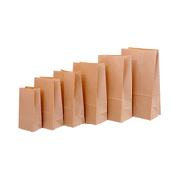 Sac de transport écologique, biodégradable, de luxe, réutilisable, durable, en papier kraft de qualité alimentaire, avec fermeture autocollante, impression offset pour pain |